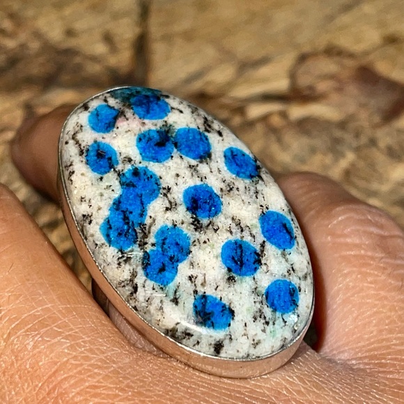 Raindrop K2 Azurite Ring Size 7 1/4 - Picture 6 of 7